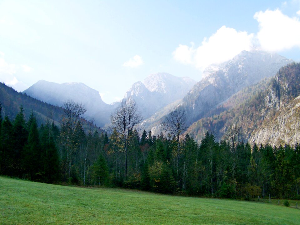 Mountains autumn fog