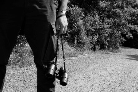 Pants binoculars hand