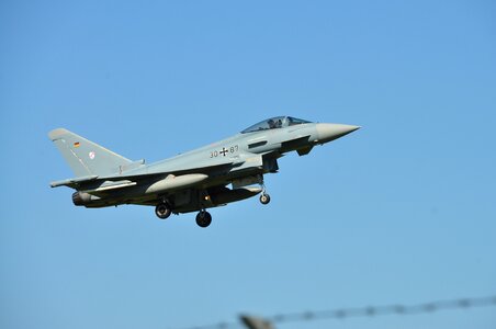 Flew eurofighter fighter aircraft photo