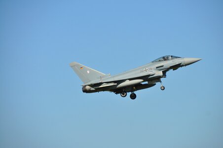 Flying eurofighter military photo