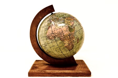 Planet old world globe stand