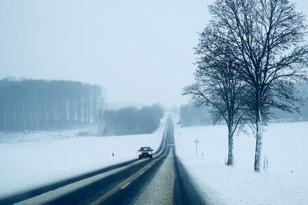 Winter traffic snowy