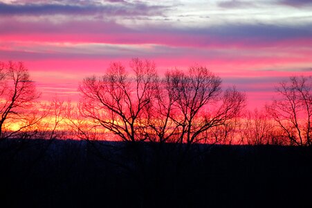 Dawn landscape morning photo