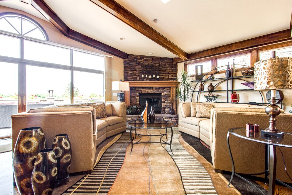 Living room interior design model home