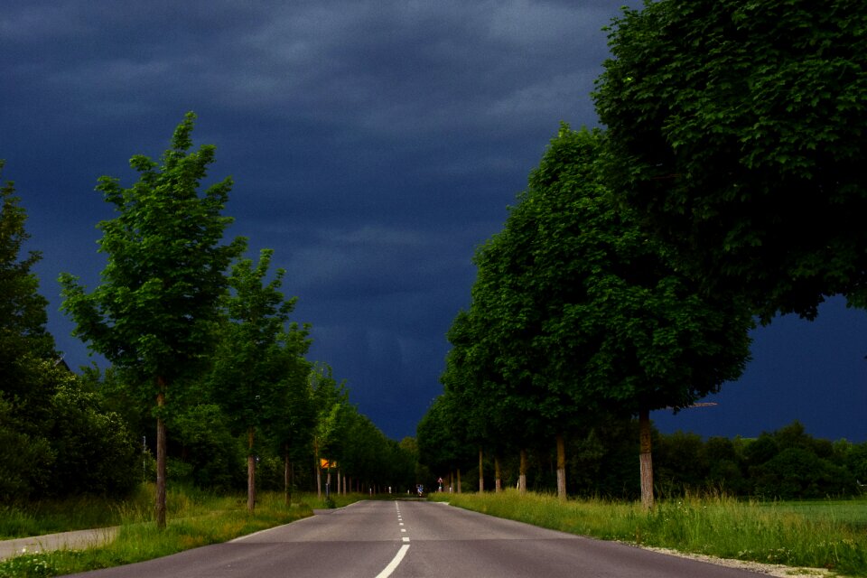 Thunderstorm dark threatening