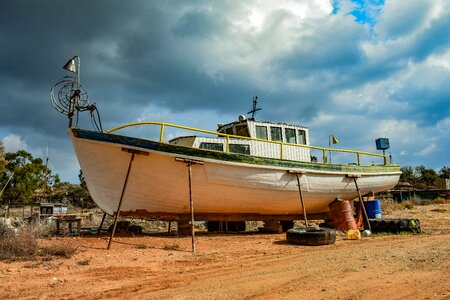 Grounded shipyard potamos