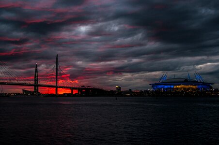Russia landscape evening