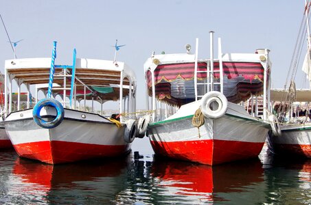 Boats prows body of water
