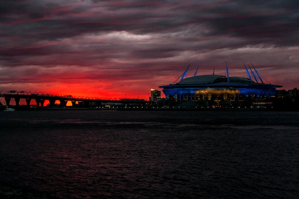 Russia landscape evening