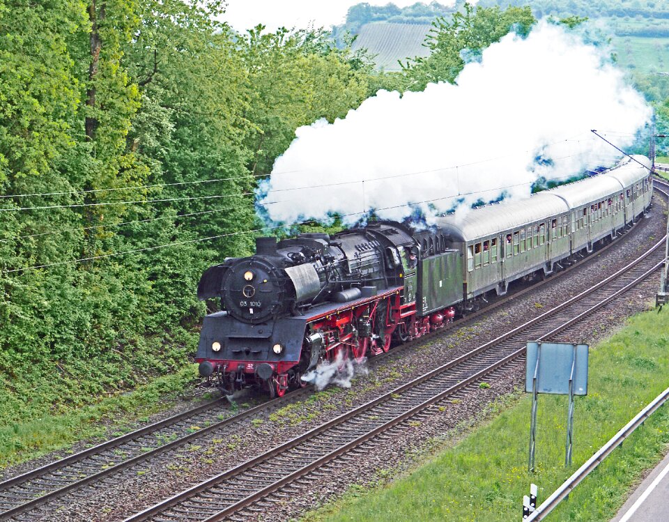 Train steam locomotive express train