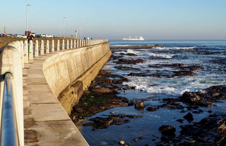 Pier beach ocean photo