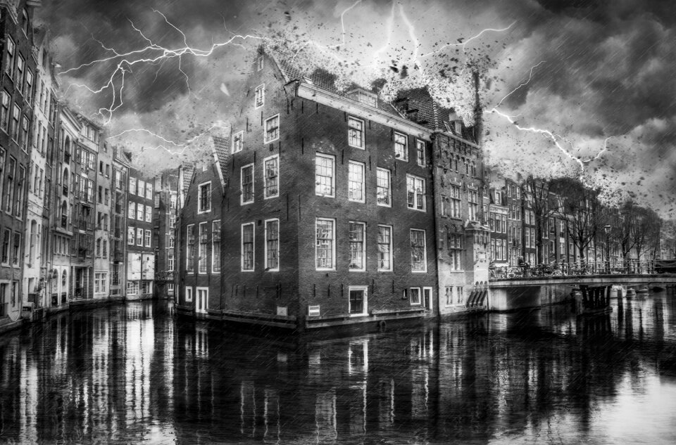 Street architecture storm