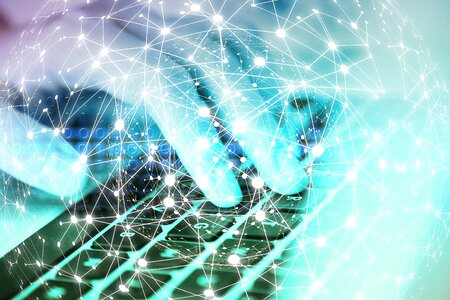 Block chain globe digitization