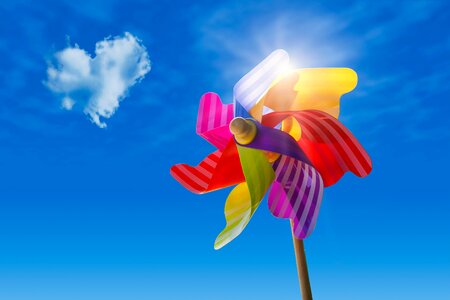 Sun wind blue