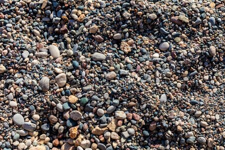 Bathing beach nature stones