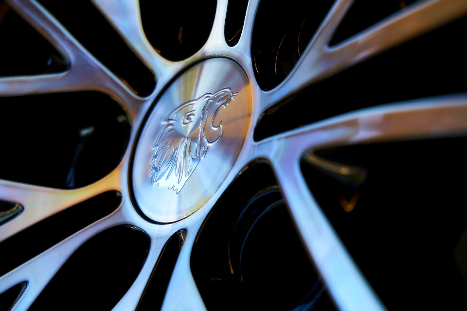 Auto tires car rim close up