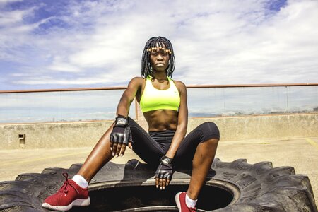 Outdoors people woman