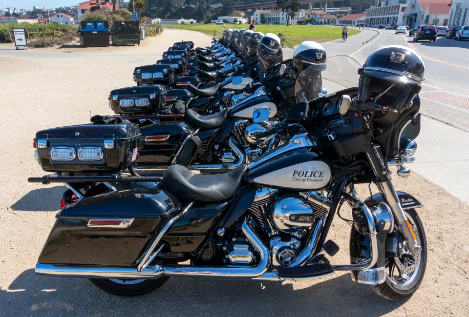 San francisco blue police blue bike