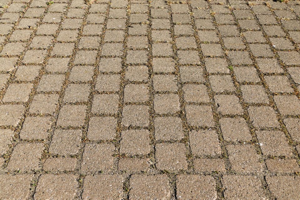 Parking concrete blocks paved