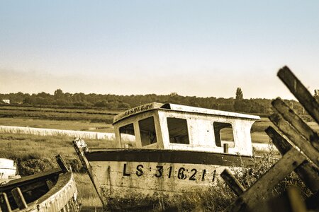 Fishing vessel port sea photo