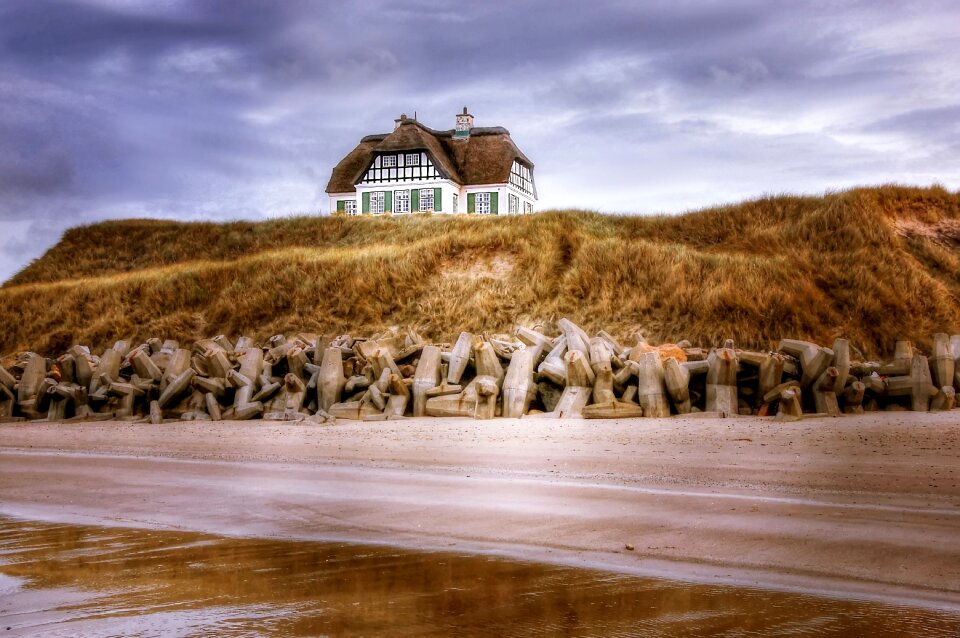 Thatched roof landscape sky