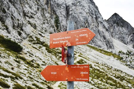 Julian alps hiking trial mountains photo