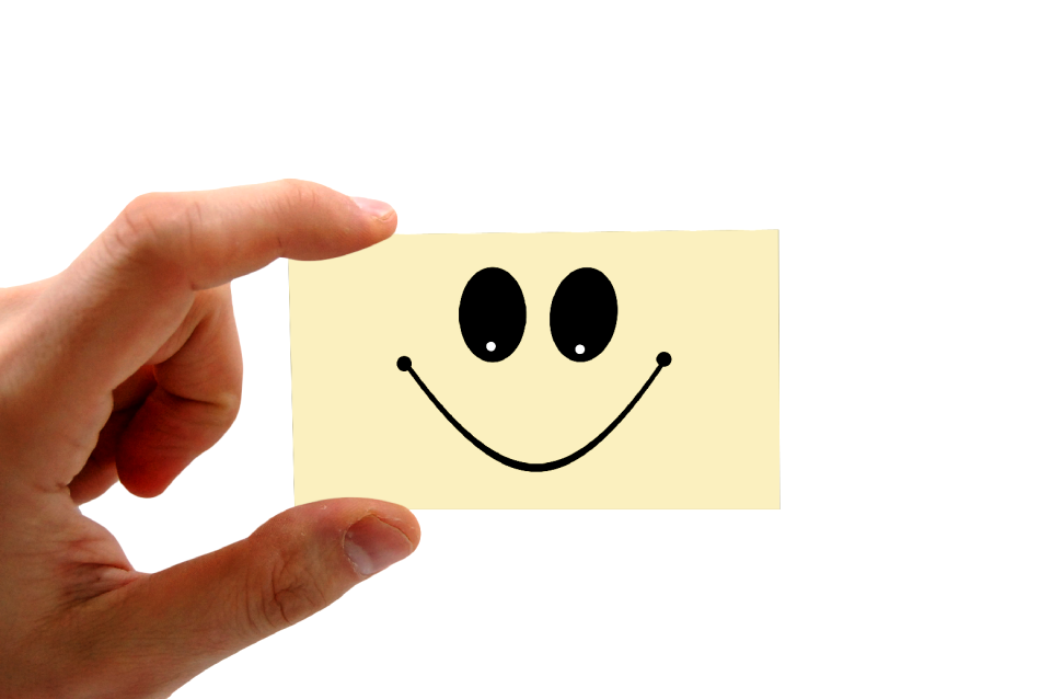 Business card smile smilie