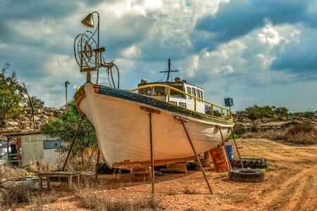 Grounded shipyard potamos