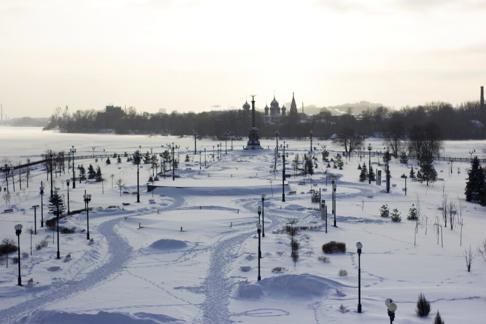 Winter quay volga