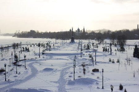 Winter quay volga