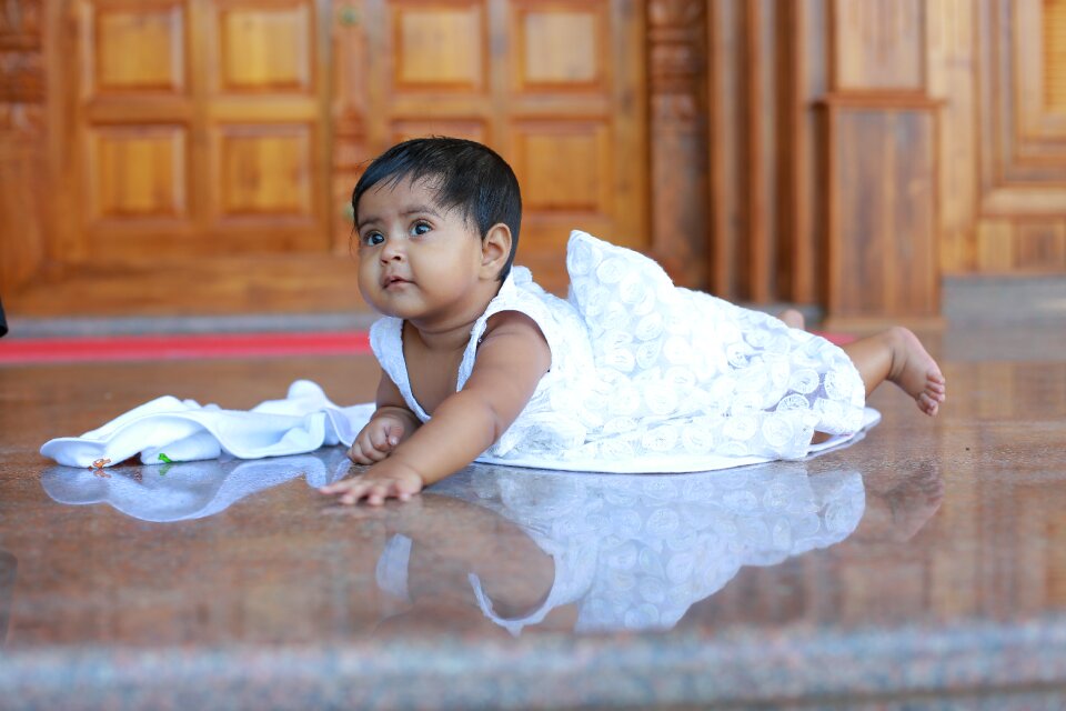 Kid white dress children