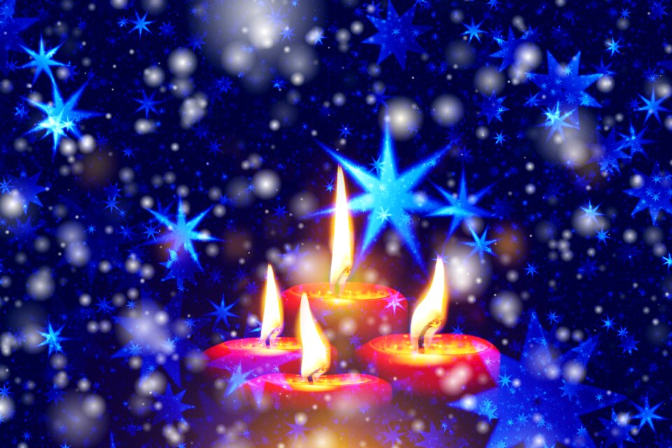 Star christmas card decoration