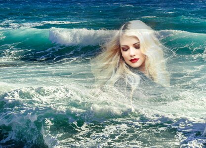 Blond pretty wave