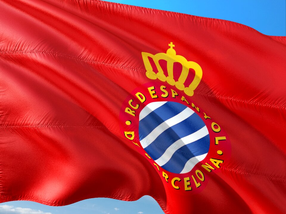 La liga flag espanyol barcelona