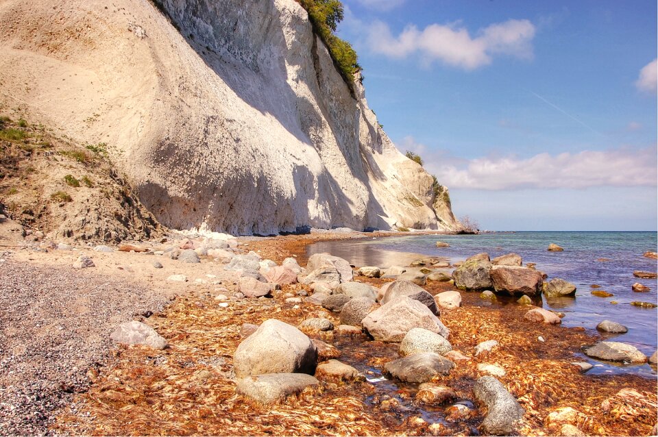 Baltic sea rock blue photo