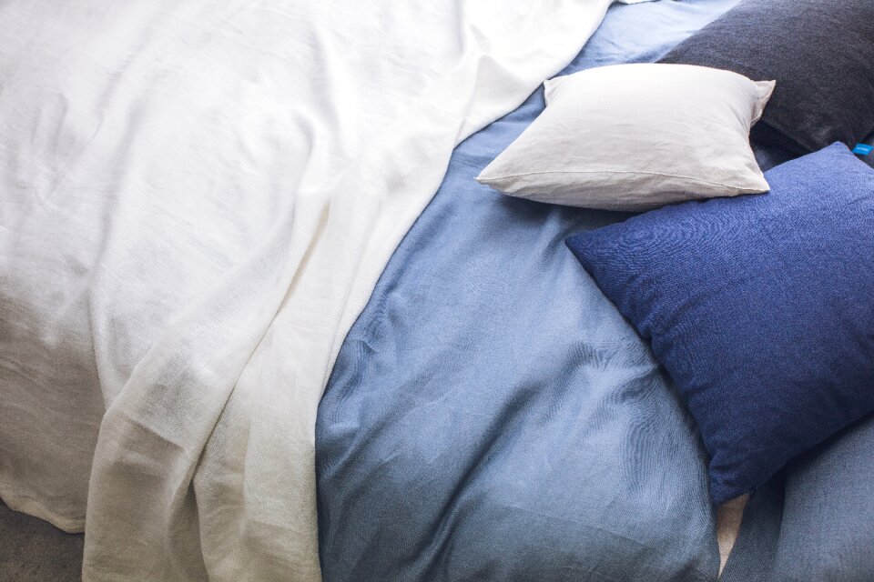 Linen summer blanket coverlet