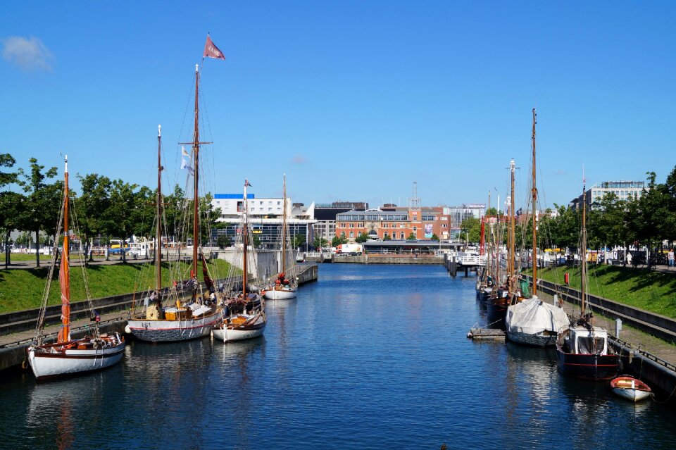 Sea boat harbor for pleasure boats
