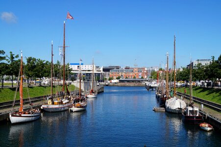 Sea boat harbor for pleasure boats