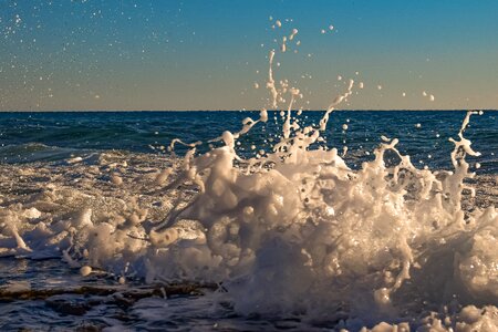 Sea splash nature photo