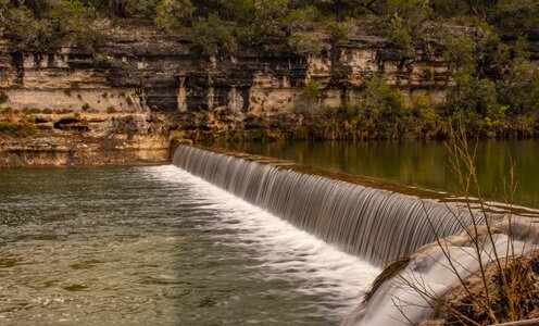 Dam texas hill country brown waterfall photo