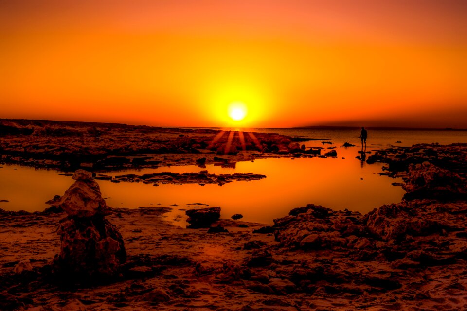 Nature landscape dusk