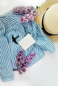 Lilac flowers layout