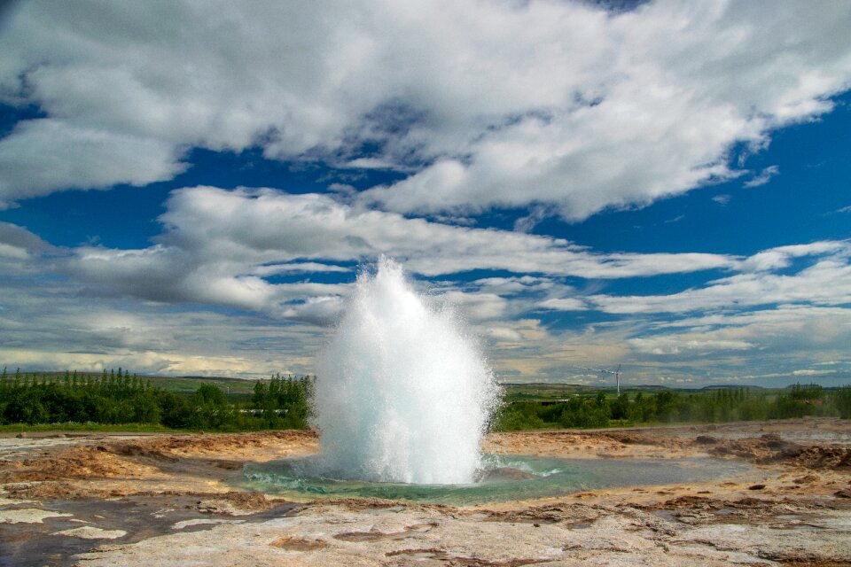 Fontaine nature volcanic