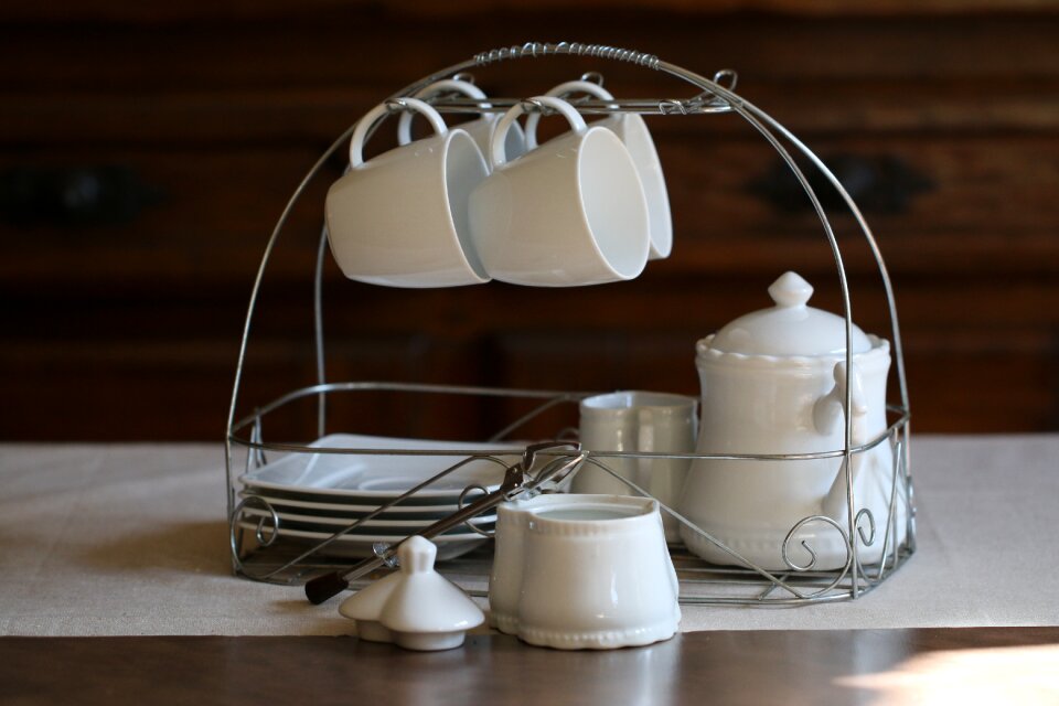 Coffee service dishes coffee break