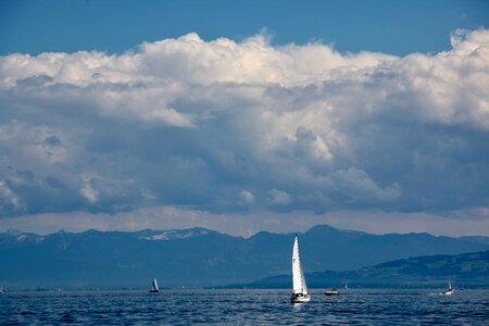 Sky alpine lake