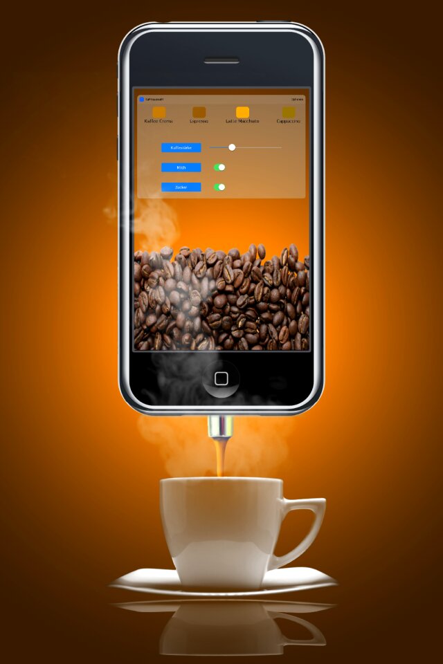 Cappuccino coffee cup app