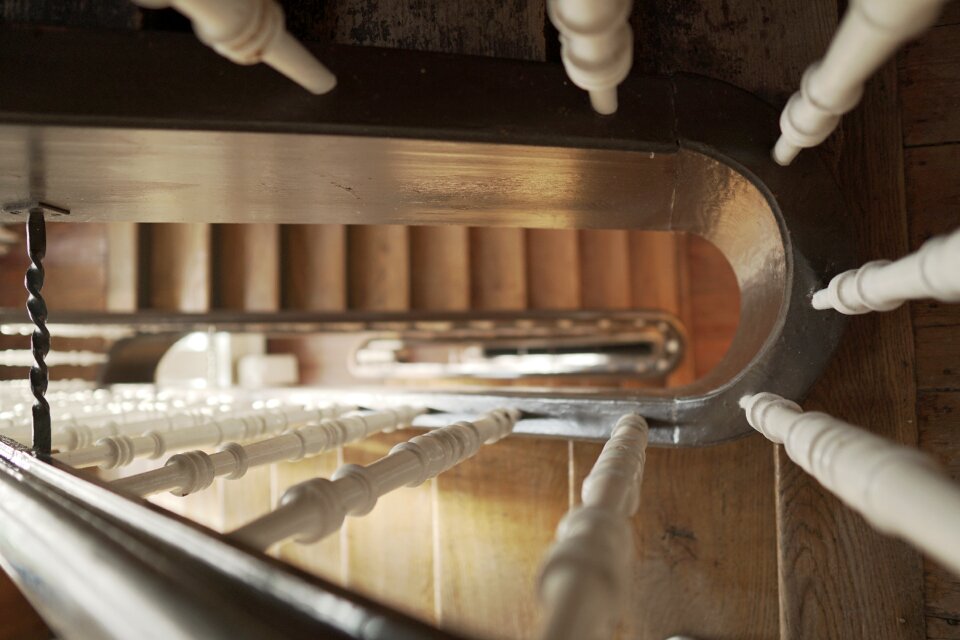 Spiral interior railing