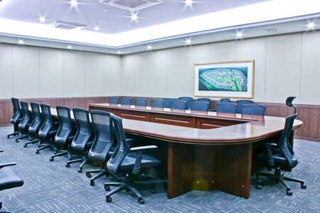 Blue meeting blue room blue conference
