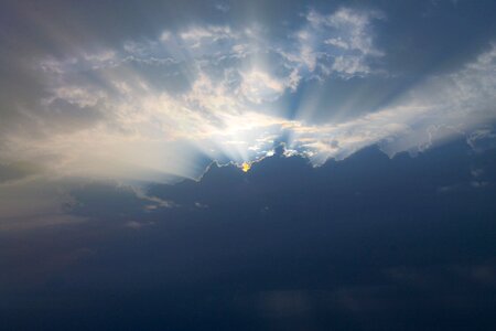 Sun beam a new day meditation photo