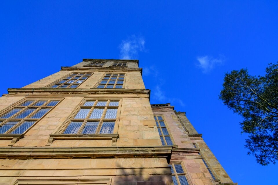 Stately home historical blue home